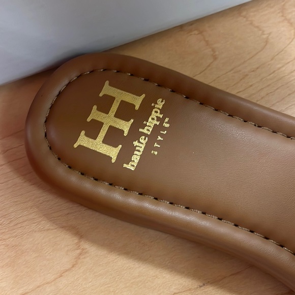 haute hippie Blue Aztec Embro Slide Sandals - Picture 4 of 10